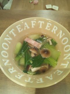 チンゲン菜とベーコンの中華スープ-レシピのメイン写真