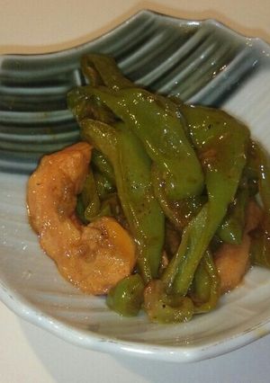 柿とピーマンの炒め煮-レシピのメイン写真
