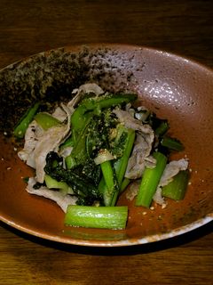 小松菜と豚肉の炒め物-レシピのメイン写真