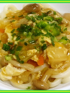 野菜たっぷり 鶏肉あんかけうどん★超簡単-レシピのメイン写真