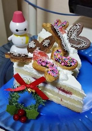バタフライクリスマスケーキ（蝶々）-レシピのメイン写真