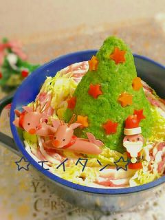 大根おろしアート鍋(クリスマス)-レシピのメイン写真