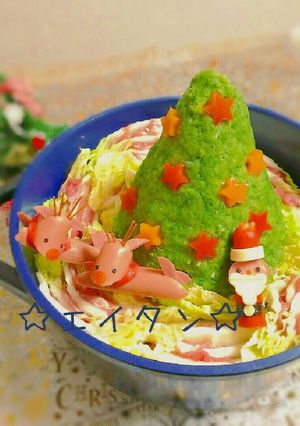 大根おろしアート鍋(クリスマス)-レシピのメイン写真