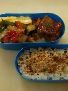 お弁当★豚肉スイートチリ★ナスソーセージ-レシピのメイン写真
