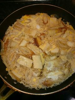 ちくわと厚揚げの卵とじ(うちでは親子丼)-レシピのメイン写真