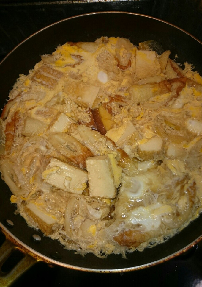 ちくわと厚揚げの卵とじ(うちでは親子丼)-レシピのメイン写真