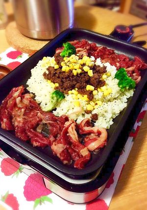 ホットプレートでガーリックペッパーライス-レシピのメイン写真