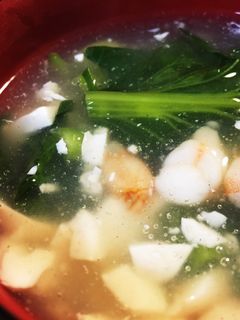 豆腐とエビの彩りスープ-レシピのメイン写真