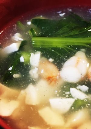 豆腐とエビの彩りスープ-レシピのメイン写真