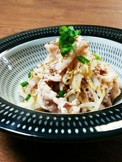豚肉ともやしのごま・ごま・ごま和え-レシピのメイン写真