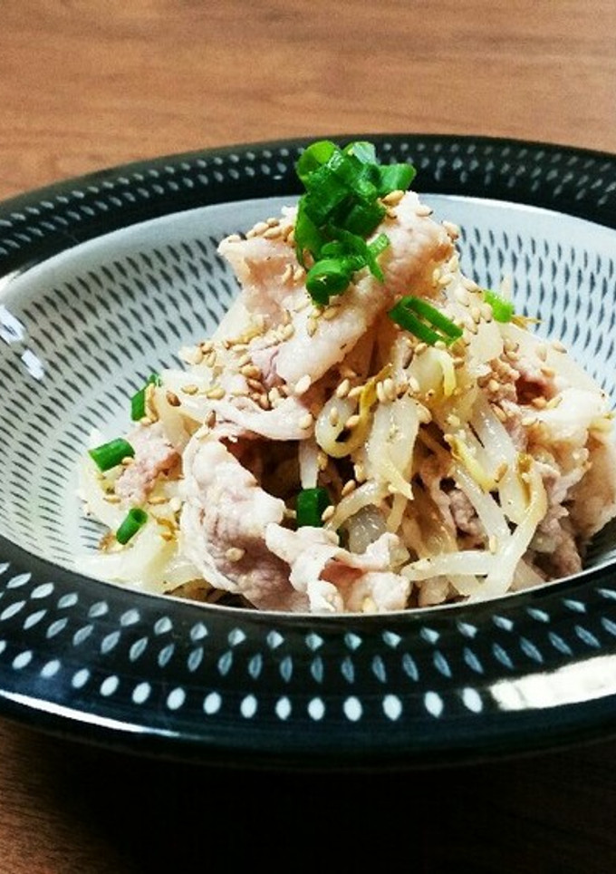 豚肉ともやしのごま・ごま・ごま和え-レシピのメイン写真
