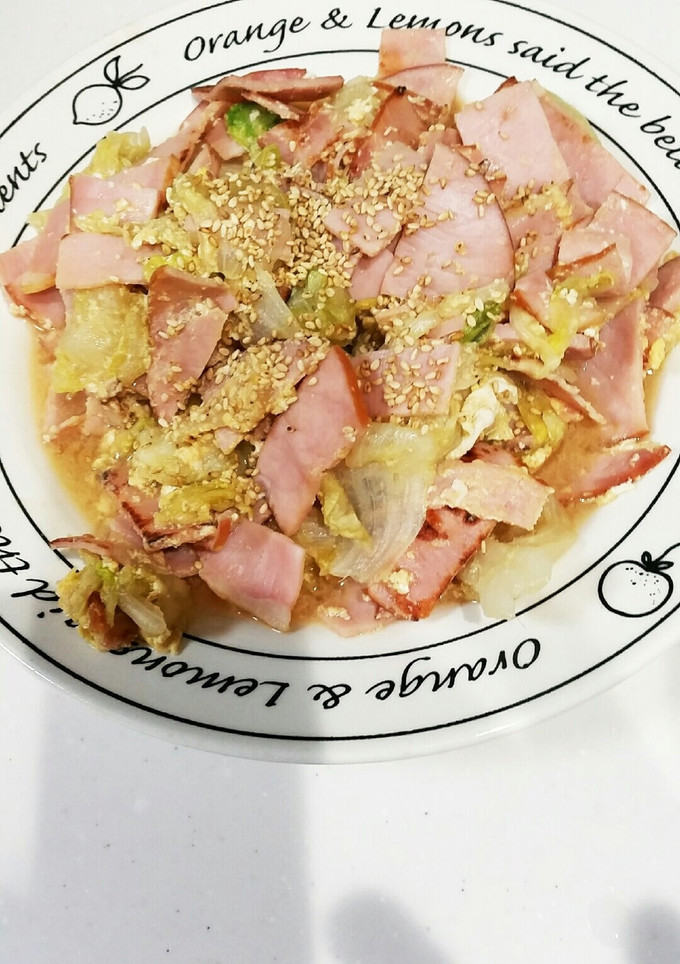 簡単！ハム、レタス炒め！-レシピのメイン写真