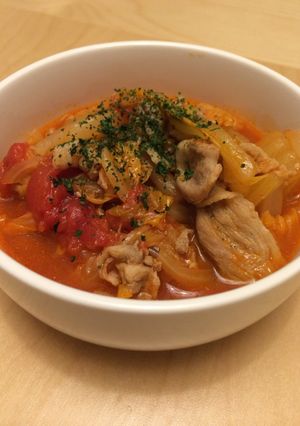 簡単！白菜のトマト煮込み-レシピのメイン写真