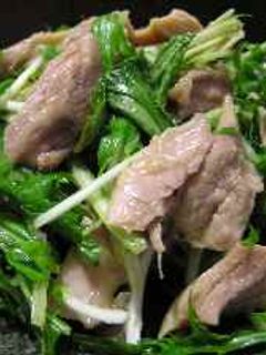鶏肉と水菜のワサビ醤油和え-レシピのメイン写真