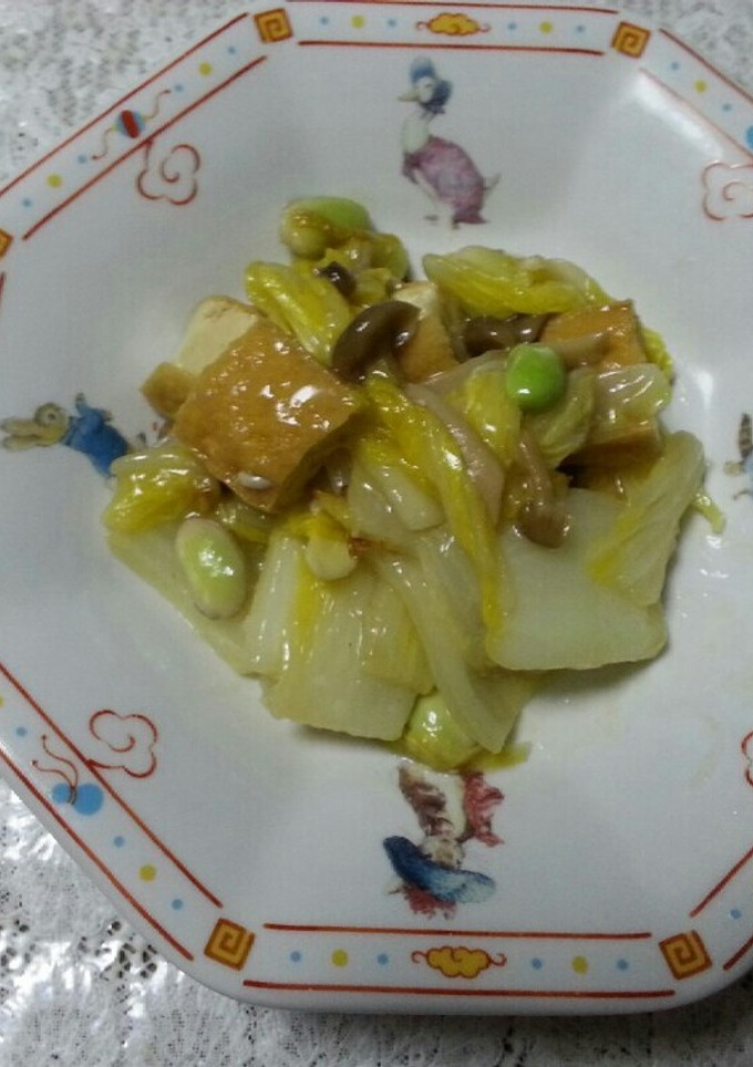 白菜と厚揚げのうま煮　中華味-レシピのメイン写真
