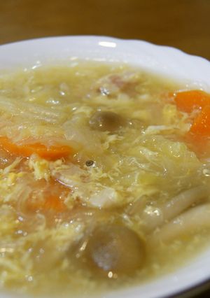 トロットロ！白菜の春雨スープ-レシピのメイン写真