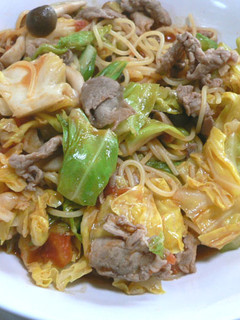春キャベツと豚肉のトマトパスタ-レシピのメイン写真