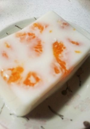 ミカン入り✽牛乳ゼリー-レシピのメイン写真