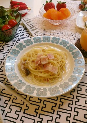 白菜とベーコンの味噌クリームパスタ♪-レシピのメイン写真