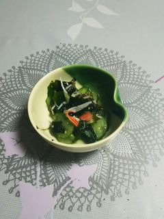 ☆3分クッキング☆もずくカップで酢の物-レシピのメイン写真
