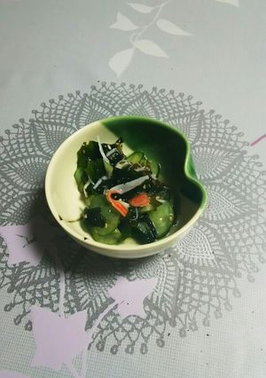 ☆３分クッキング☆もずくカップで酢の物-レシピのメイン写真