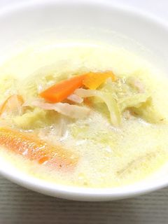 白菜たっぷり豆乳スープ-レシピのメイン写真