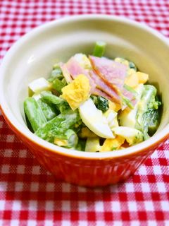 アスパラ菜とゆで卵のサラダ♪-レシピのメイン写真