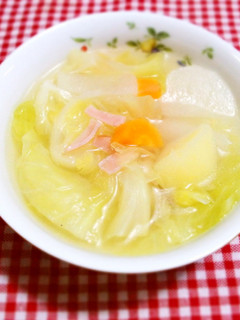 創味シャンタンでヘルシー野菜スープ♪-レシピのメイン写真