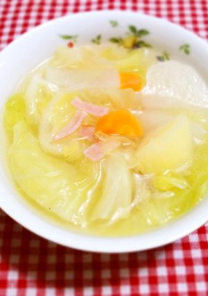 創味シャンタンでヘルシー野菜スープ♪-レシピのメイン写真
