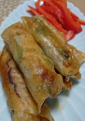 青椒肉絲でパリパリ春巻き-レシピのメイン写真