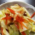 キャベツとちくわのわさびしゅうゆ炒め