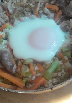 フライパン一つ!簡単牛肉ピラフ-レシピのメイン写真
