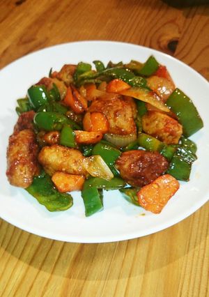 創味シャンタンで！揚げない肉団子酢豚-レシピのメイン写真