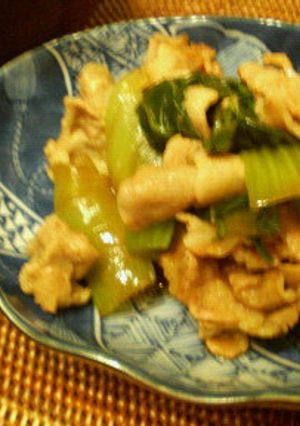 クック膳で。青梗菜と豚バラ肉の甜面醤炒め-レシピのメイン写真
