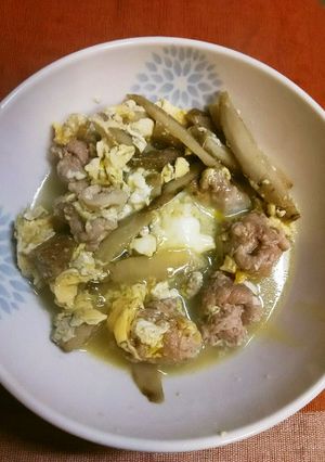 簡単！豚肉切り落としDE肉団子の柳川風♪-レシピのメイン写真