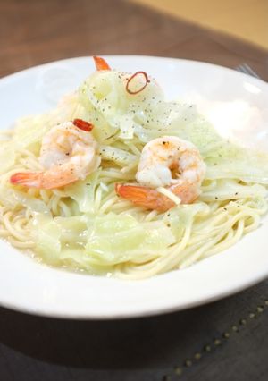 エビとキャベツのアンチョビパスタ♪-レシピのメイン写真