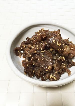 牛肉炒め。手作りタレで。おにぎらずにも!-レシピのメイン写真