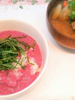 紫山芋で作る!とろろご飯-レシピのメイン写真