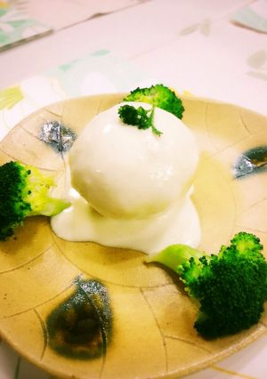 塩豚のマッシュポテト包みミルクソースがけ-レシピのメイン写真