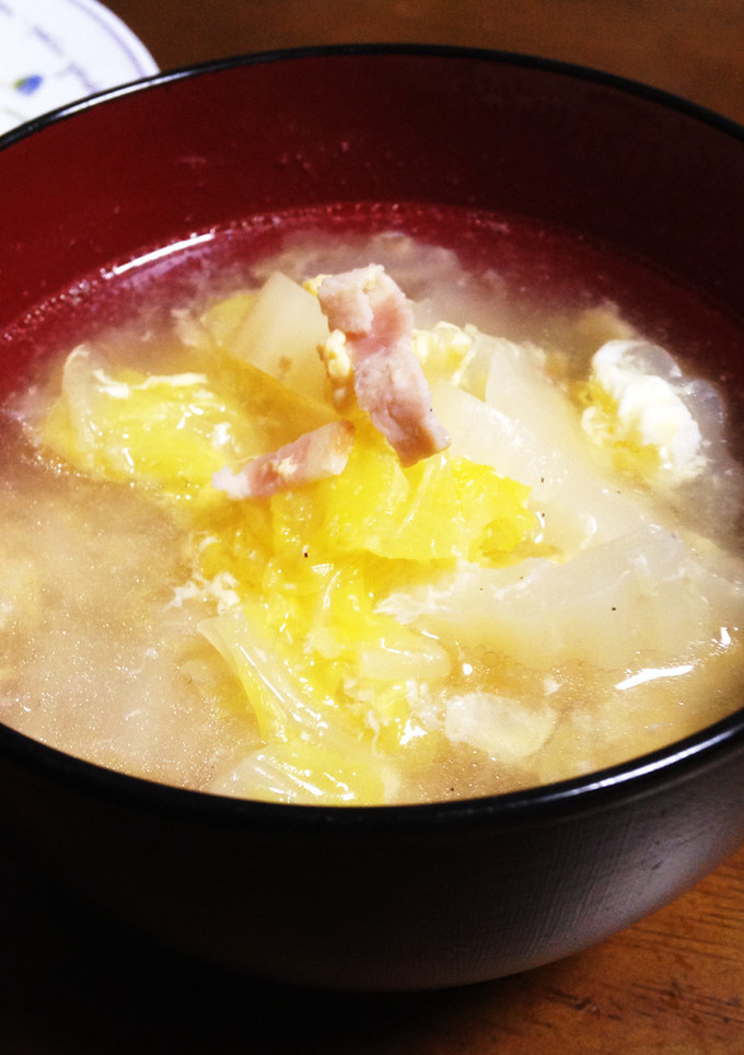 簡単！白菜と玉子のスープ-レシピのメイン写真