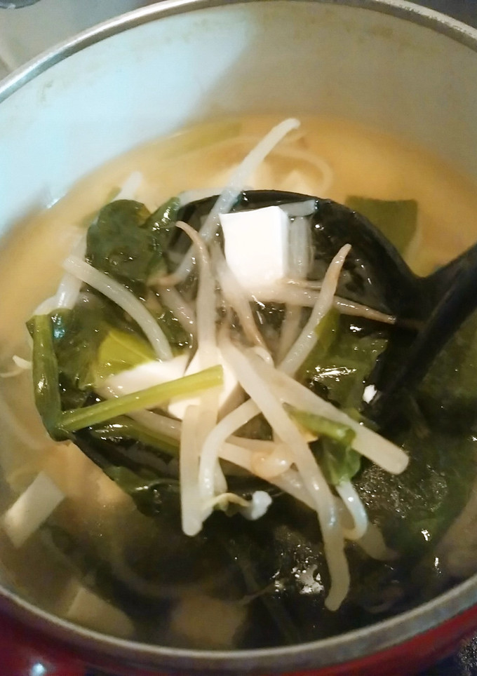 ほうれん草ともやしの豆腐スープ-レシピのメイン写真