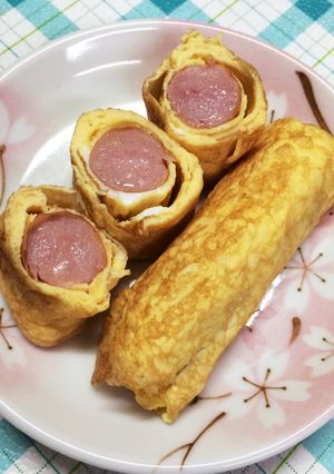 粗挽きウインナーの卵巻き-レシピのメイン写真
