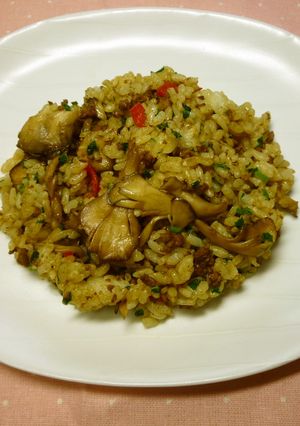 舞茸＆豚肉の混ぜご飯　-レシピのメイン写真