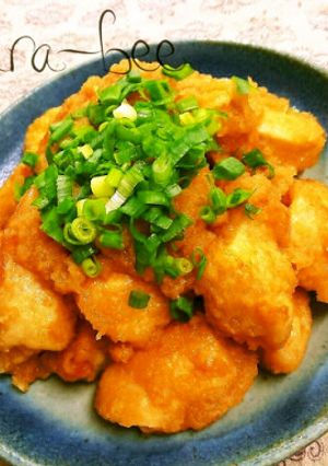 節約90円♡マヨ揚げ鶏のラーポンおろし煮-レシピのメイン写真