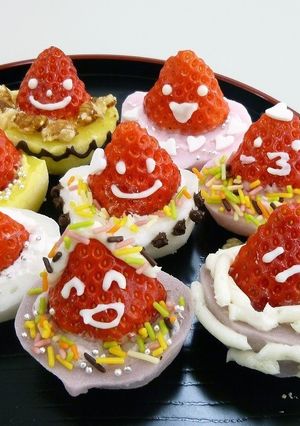 あわしま堂の簡単クリームいちご大福-レシピのメイン写真