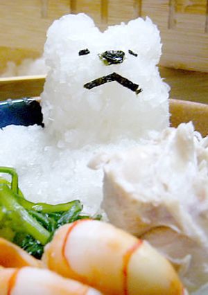 みぞれ鍋に大根おろしアート　シロクマ-レシピのメイン写真