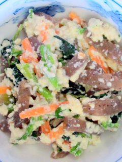 こんにゃくの白和え★豆腐で簡単ヘルシー♪-レシピのメイン写真