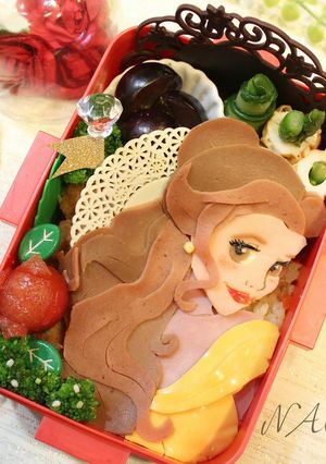 ディズニープリンセス♡ベルのキャラ弁-レシピのメイン写真
