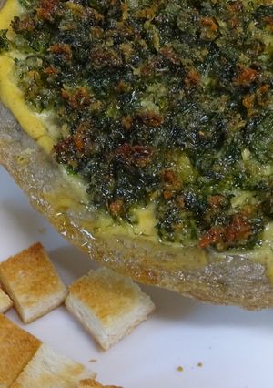 じゃこ天の香草パン粉焼きオープンサンド-レシピのメイン写真