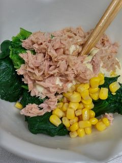 ほうれん草のツナマヨコーン和え-レシピのメイン写真